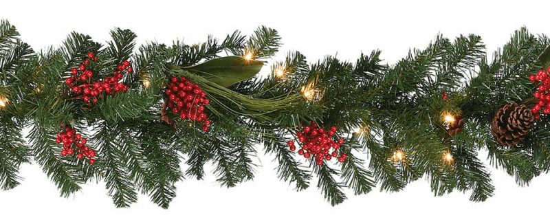 christmas garland with lights