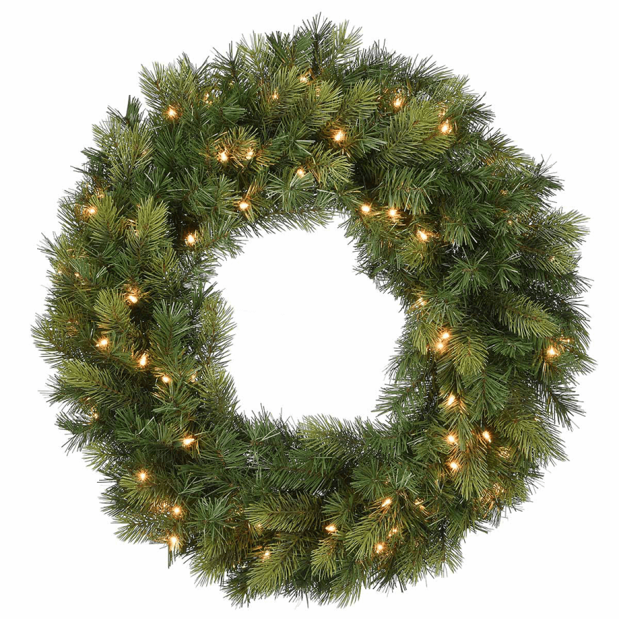 christmas lit wreath
