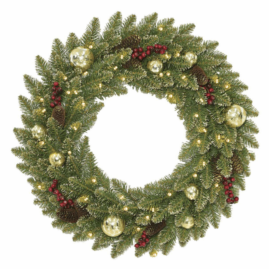 christmas pre lit wreath