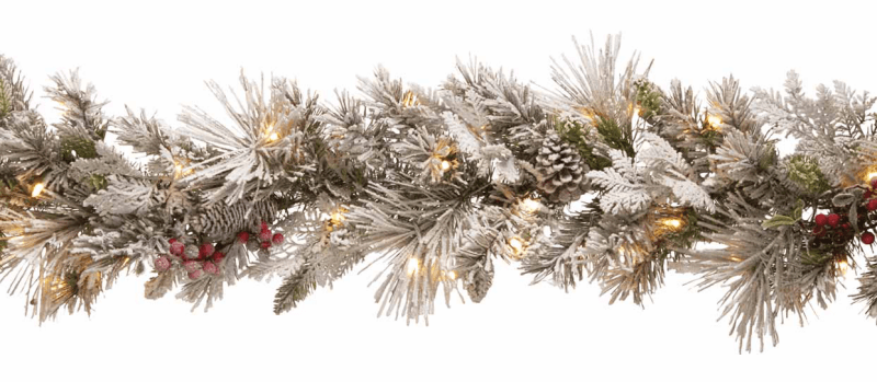 christmas tree garland with lights