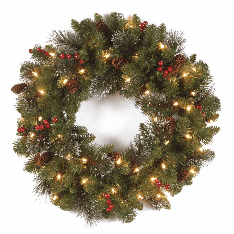 christmas wreath battery operated