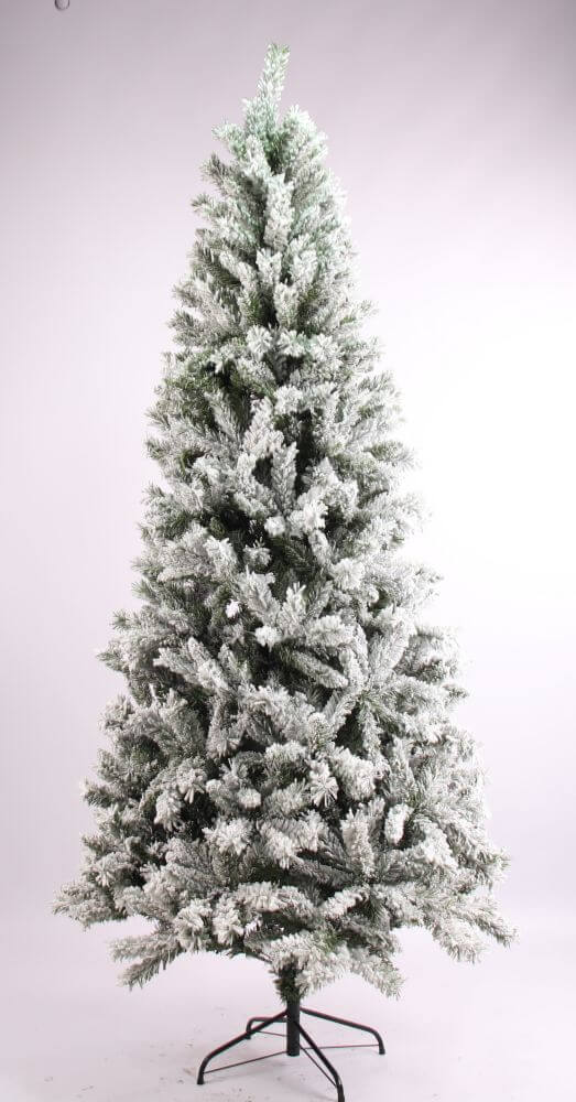 flocked artificial christmas trees