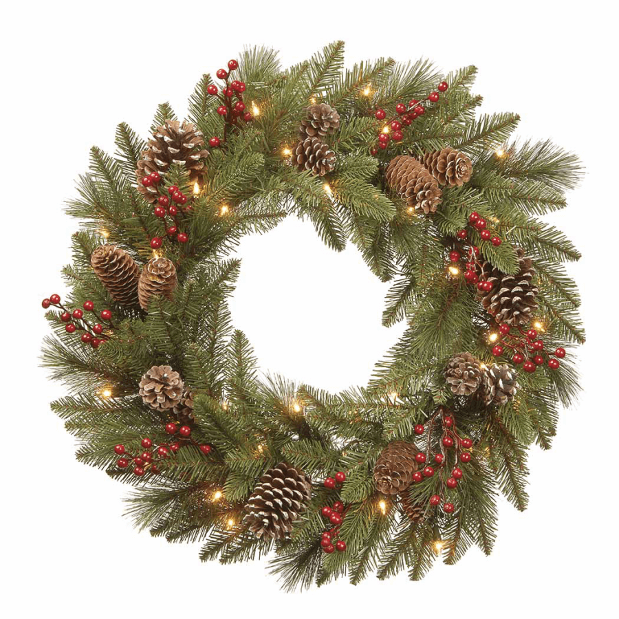 lighted christmas wreaths for outdoors