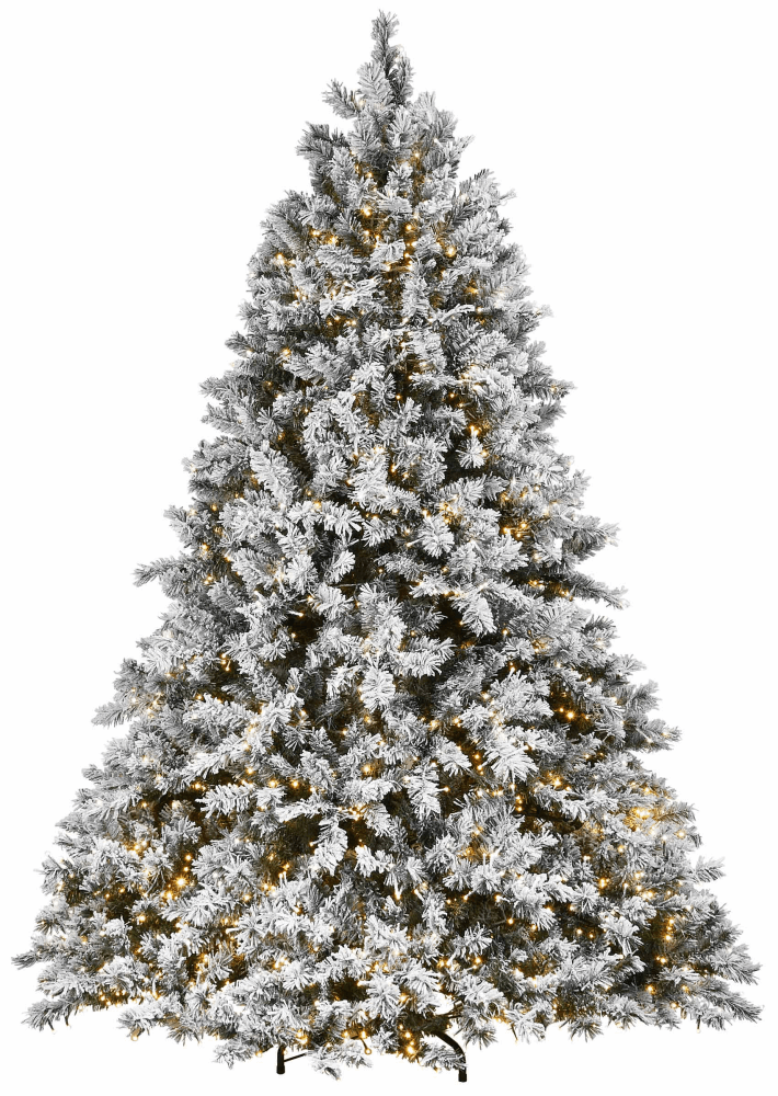 lightly flocked artificial christmas trees