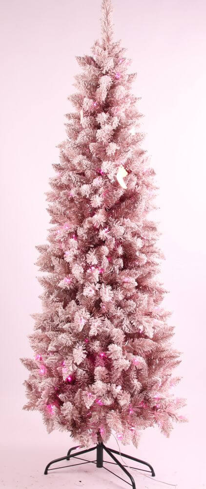 pink 6ft slim christmas tree