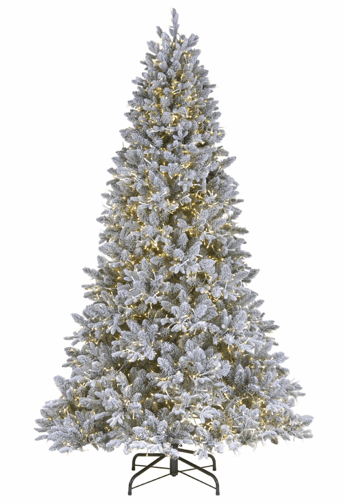 small flocked artificial christmas trees