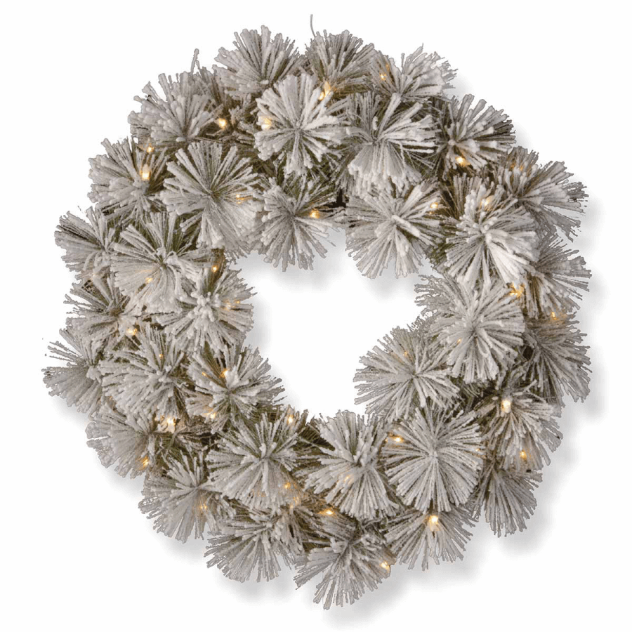 white 16 inch christmas wreath